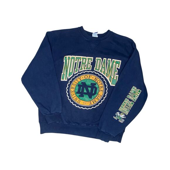 Champion Other - VINTAGE Notre Dame Champion Crew Neck Mens XL Navy Blue Classic College Popover